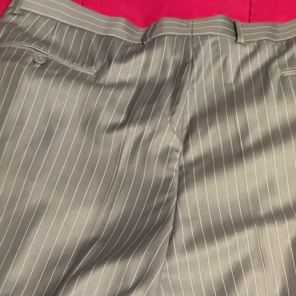 PRE-OWNED FLORENZI Men's Gray 3-BUTTON Pinstripe Blazer/Pants - Picture 15 of 16
